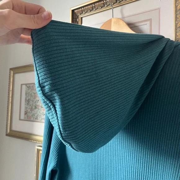 Athleta Harmony Wrap Hooded Long Sleeve Cardigan Medium - Picture 11 of 12